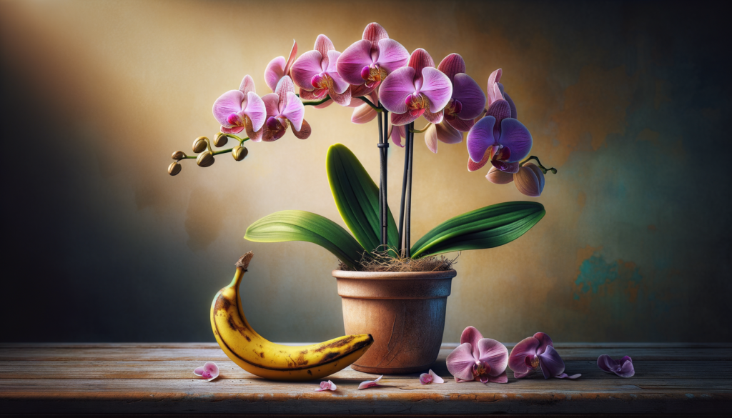 água de casca de banana para orquídeas